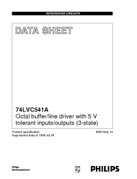 Datasheet 74LVC541ABQ manufacturer Philips