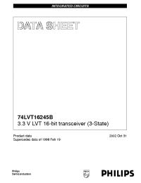 Datasheet 74LVT16245B-1DGG manufacturer Philips