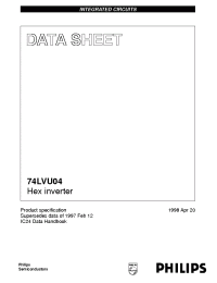 Datasheet 74LVU04DB manufacturer Philips