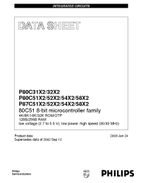 Datasheet 80C32X2 manufacturer Philips
