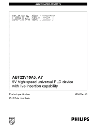 Datasheet ABT22V10A7A manufacturer Philips