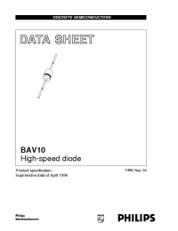 Datasheet BAV10 manufacturer Philips