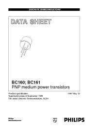Datasheet BC160-10 manufacturer Philips