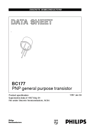 Datasheet BC177 manufacturer Philips