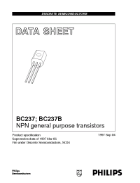 Datasheet BC237 manufacturer Philips