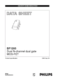 Datasheet BF1205 manufacturer Philips