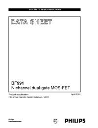 Datasheet BF991 manufacturer Philips