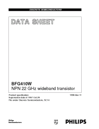 Datasheet BFG410W manufacturer Philips