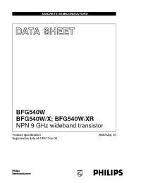 Datasheet BFG540W/XR manufacturer Philips