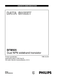 Datasheet BFM505 manufacturer Philips