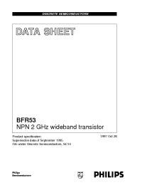 Datasheet BFR53 manufacturer Philips