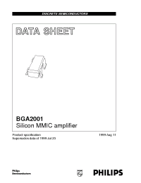 Datasheet BGA2001 manufacturer Philips