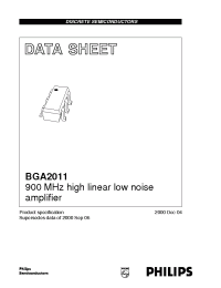 Datasheet BGA2011 manufacturer Philips