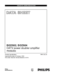 Datasheet BGD502 manufacturer Philips