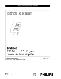 Datasheet BGD702 manufacturer Philips