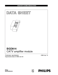 Datasheet BGD814 manufacturer Philips
