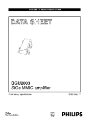 Datasheet BGU2003 manufacturer Philips