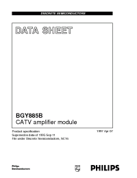 Datasheet BGY885B manufacturer Philips