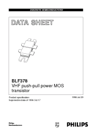 Datasheet BLF378 manufacturer Philips