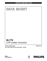 Datasheet BLT70/T1 manufacturer Philips