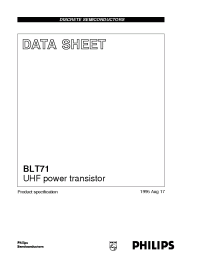 Datasheet BLT71/T1 manufacturer Philips