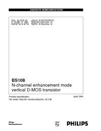 Datasheet BS108 manufacturer Philips