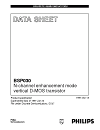 Datasheet BSP030 manufacturer Philips