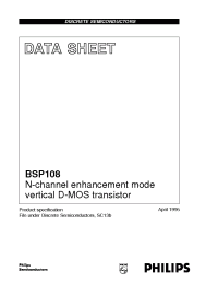 Datasheet BSP108 manufacturer Philips