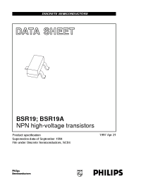 Datasheet BSR19 manufacturer Philips