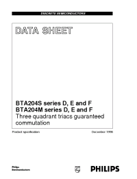 Datasheet BTA204M-500D manufacturer Philips