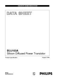 Datasheet BUJ103 manufacturer Philips