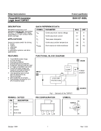 Datasheet BUK127-50DL manufacturer Philips