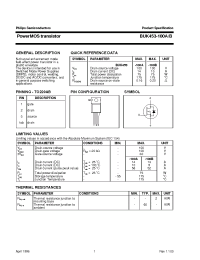 Datasheet BUK453-100B/B manufacturer Philips