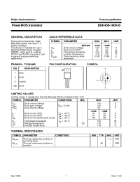 Datasheet BUK456-100 manufacturer Philips