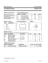 Datasheet BUK481-100A/T1 manufacturer Philips