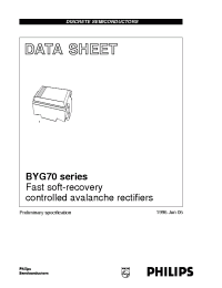 Datasheet BYG70 manufacturer Philips