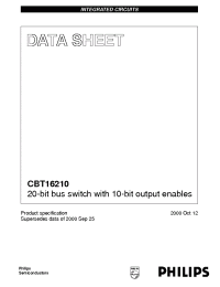 Datasheet CBT16210 manufacturer Philips