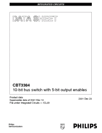 Datasheet CBT3384 manufacturer Philips