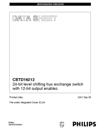 Datasheet CBTD16212DGG manufacturer Philips