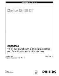 Datasheet CBTS3384 manufacturer Philips