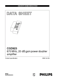 Datasheet CGD923 manufacturer Philips