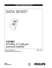 Datasheet CGY887 manufacturer Philips