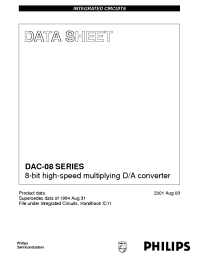 Datasheet DAC-08 manufacturer Philips