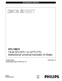 Datasheet GTL16612 manufacturer Philips