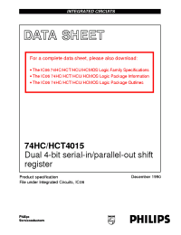 Datasheet HCT4015 manufacturer Philips