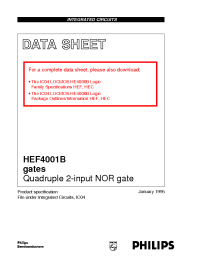 Datasheet HEF4001B manufacturer Philips