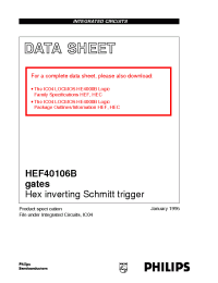 Datasheet HEF40106B manufacturer Philips