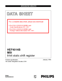 Datasheet HEF4014BD manufacturer Philips