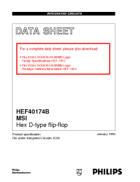 Datasheet HEF40174BF manufacturer Philips