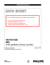 Datasheet HEF40193BD manufacturer Philips